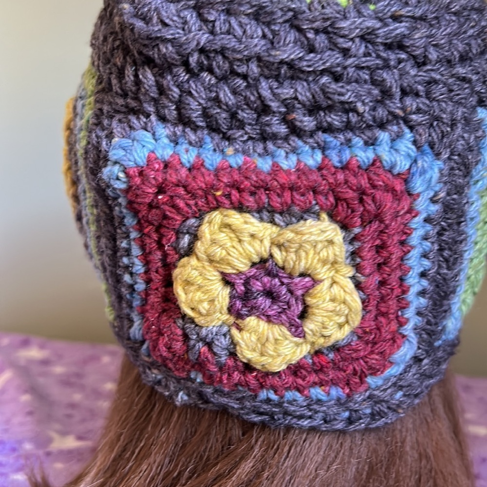 Multicolor Crochet Headband soft wool medium beautiful - Picture 5 of 6